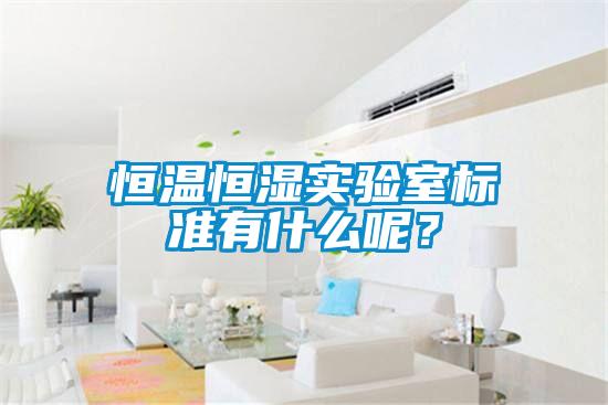 恒溫恒濕實驗室標準有什么呢？